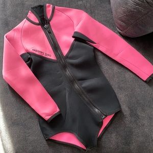 Women's Pink and Black Wetsuit